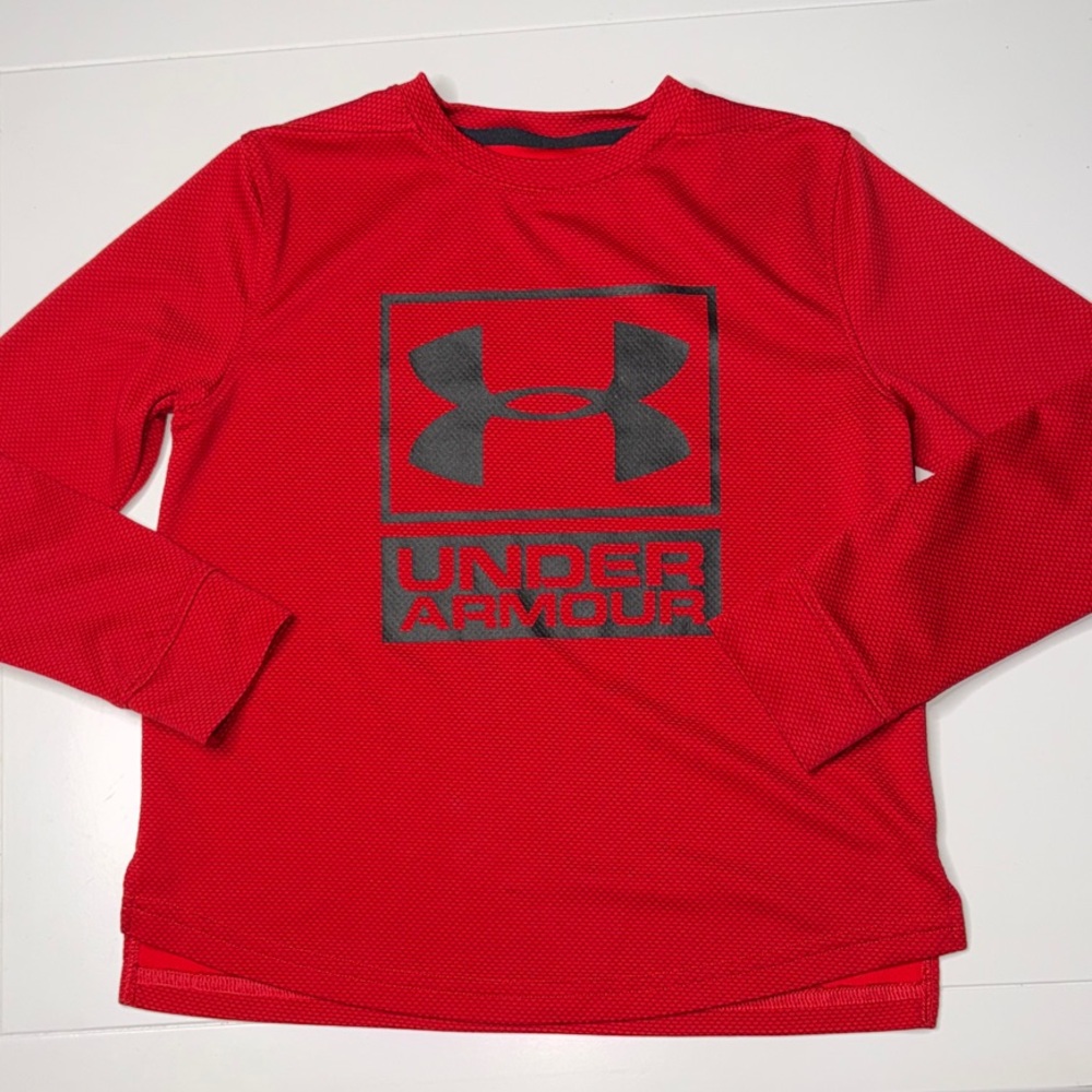 Under Armour Red Graphic Long Sleeve Tee